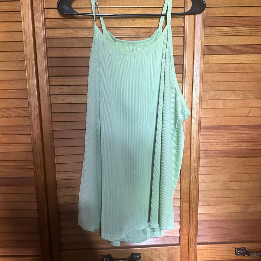 tek gear Light Mint Green Ribbed Spaghetti Strap Tank